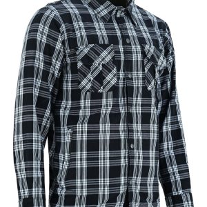 Checkered Champ Men's Black and White Armored Flannel Shirt